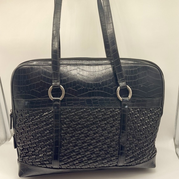 Coldwater Creek Handbags - Coldwater Creek Black Labtop Work Shoulder Bag